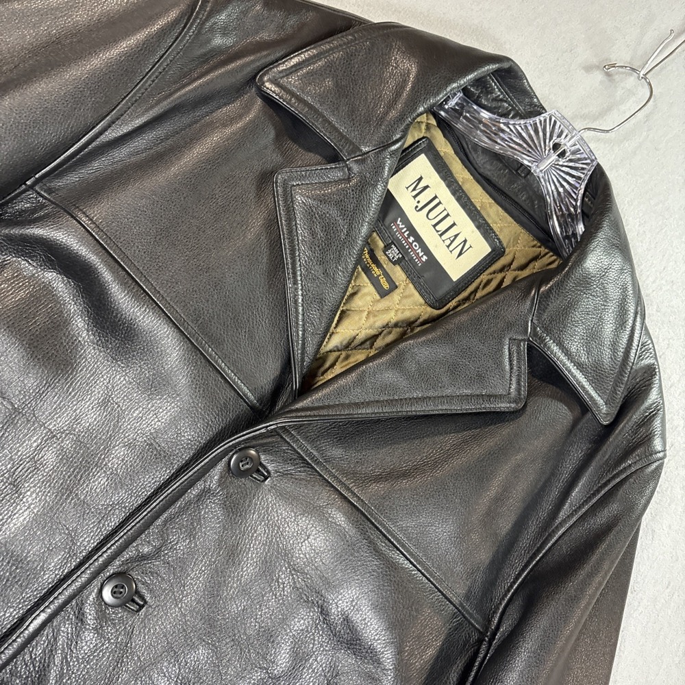 Wilsons Leather M. Julian Coat / Jacket Men 2XLT Black Thinsulated EUC